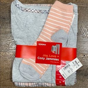 Pajama Set 3pc Cozy Jammies SzM NWT